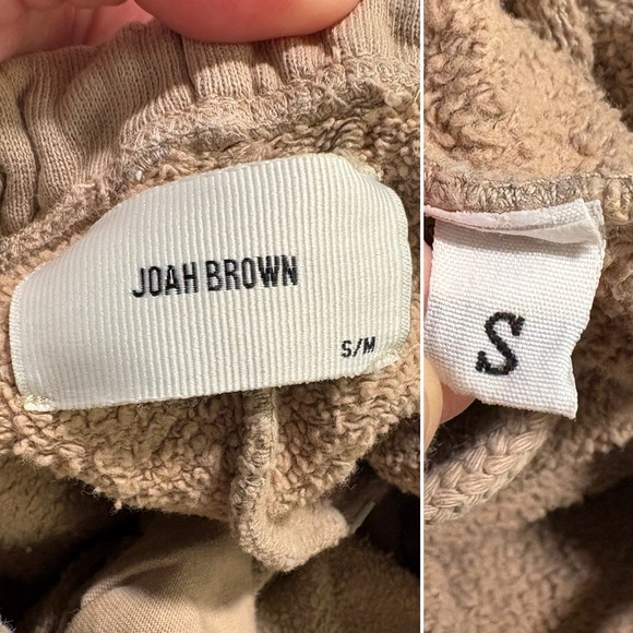 JOAH BROWN Empire Joggers High Waist Comfy Lounge Athleisure Desert Tan Sz Small - Picture 11 of 11